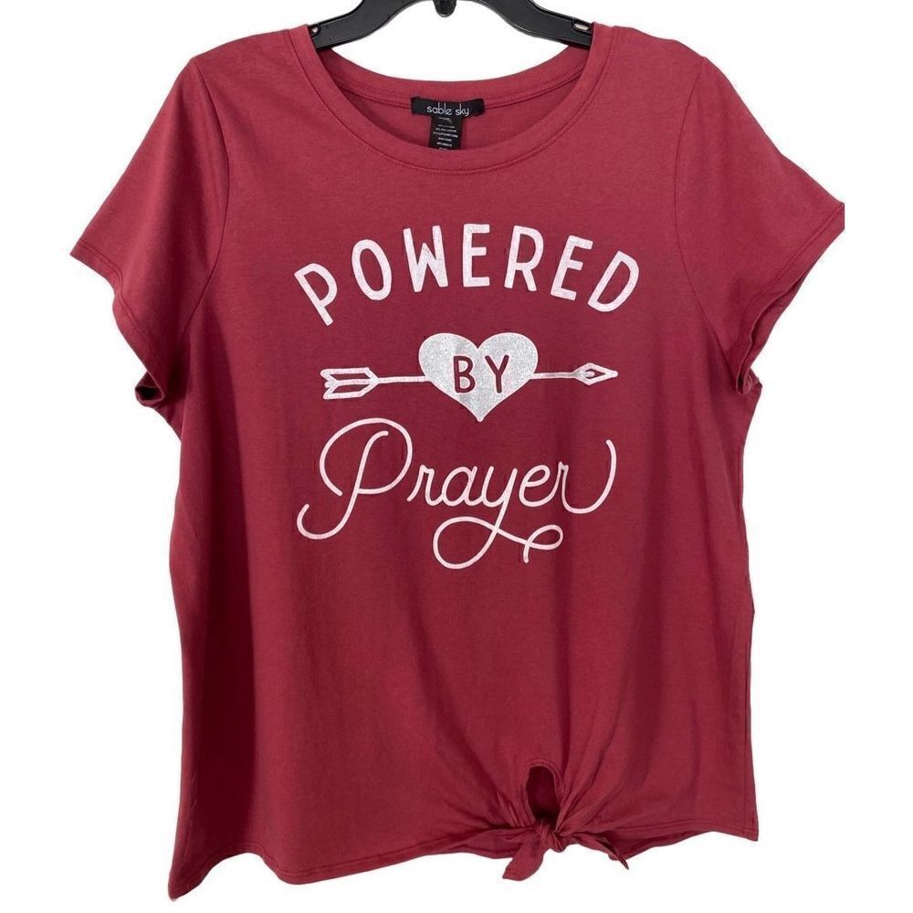 SABLE SKY WOMEN’S 1X “POWERED BY PRAYER” TOP